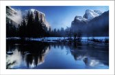 Walljar - Winter In Yosemite Valley - Muurdecoratie - Canvas schilderij