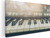 Artaza Canvas Schilderij Piano Toetsenbord - 100x50 - Groot - Foto Op Canvas - Canvas Print