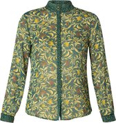 YESTA Velien Blouse - Deep Teal/Multi-Colo - maat 0(46)
