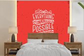 Behang - Fotobehang Vintage - Tekst - Design - Breedte 280 cm x hoogte 280 cm