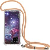 Casetastic Samsung Galaxy A42 (2020) 5G Hoesje met koord - Lanyard Case - Nebula Galaxy Print