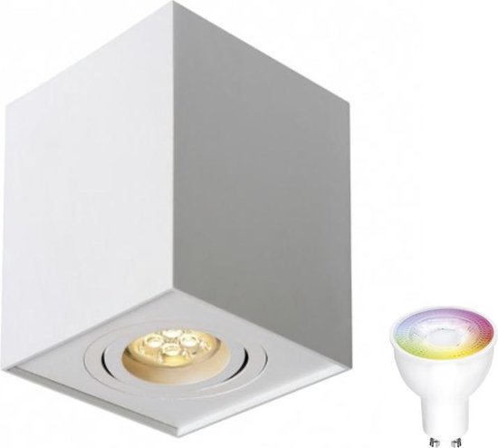 Spectrum LED plafondspot - Cube vierkant - met GU10 fitting - kantelbaar