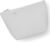 Westford Mill Canvas Accessory Bag WM540 - Light Grey - M (19 x 18 x 9 cm)