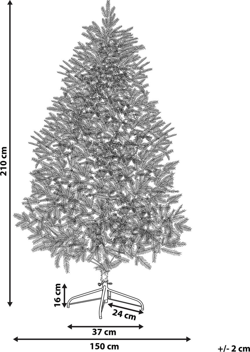 Beliani BASSIE - Kerstboom - Wit - PVC