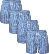 Zaccini 4-pack woven boxershorts - lichtblauw