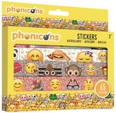 stickerset emoticon 15 x 11 cm papier geel 4-delig