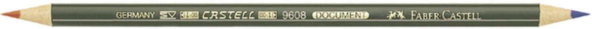 Faber-Castell kopieerpotlood - Document 9608 - rood/blauw - onuitwisbaar - FC-119188