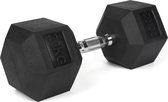 2x #DoYourFitness Dumbbell hexa  / zeshoekige gewichten van 100% ijzer met rubberen omhulsel - 20 kg