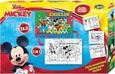 legpuzzel/kleurplaat Mickey Mouse karton 24 stuks