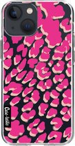 Casetastic Apple iPhone 13 mini Hoesje - Softcover Hoesje met Design - Leopard Print Pink Print