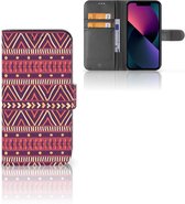 GSM Hoesje Geschikt voor iPhone 13 Bookcase Aztec Purple