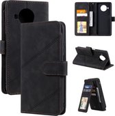 Voor Xiaomi Mi 10T Lite 5G Skin Feel Business Horizontale Flip PU Lederen Case met Houder & Multi-Card Slots & Portemonnee & Lanyard & Fotolijst (Zwart)