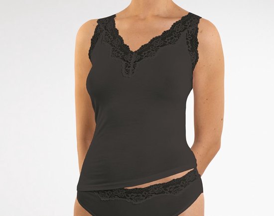Nina von C chemise femme dentelle Modal - 46 - Zwart
