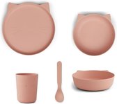 Paul Tableware Set- Cat | Cat Rose Blush | Liewood