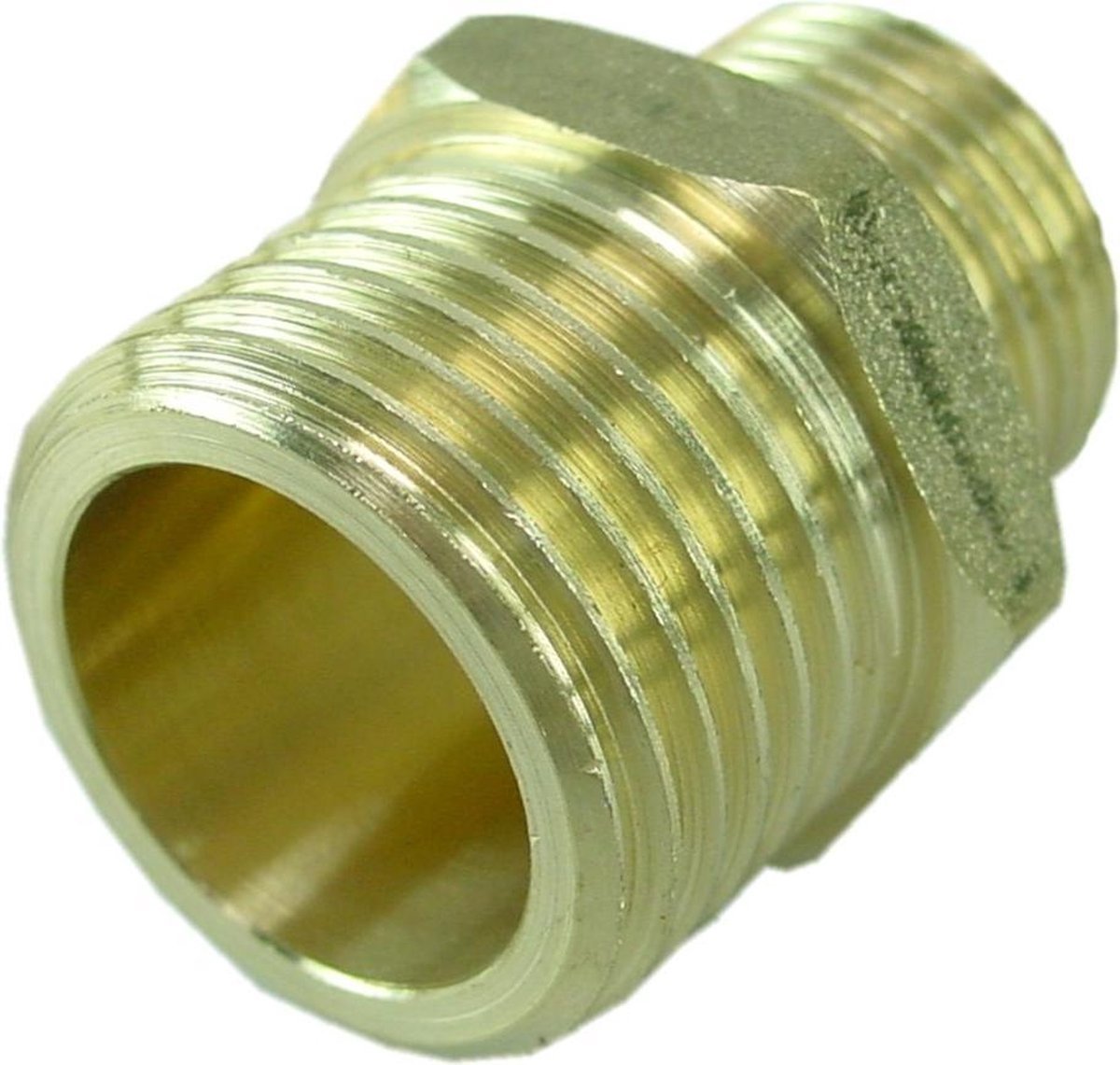 Sub gasdraad verloopnippel 1/4 x 1/8 bu.