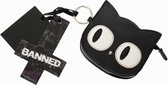 Banned Dames portemonnee Eye of the Beholder cat Zwart