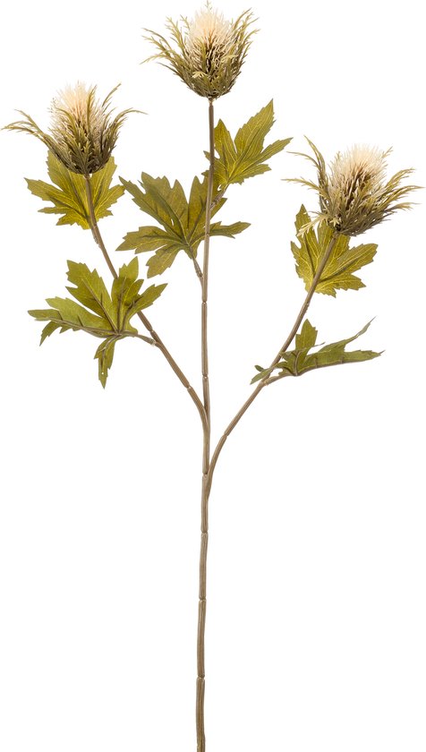Branche artificielle fleur de champ beige par 3 pièces
