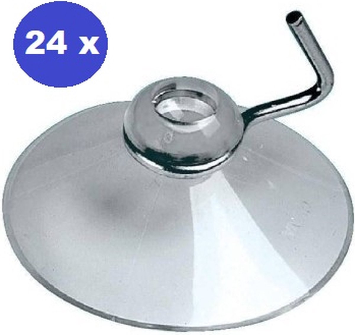 24 x Zuignap 37 mm met metale haakje