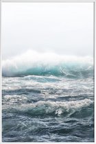 JUNIQE - Poster in kunststof lijst Big Splash Hawaii -30x45 /Blauw &