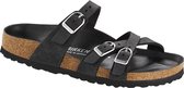 Birkenstock FRANCA 1017565 Dames Sandalen - Zwart - Maat 38