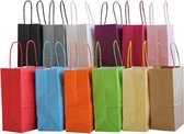50x Papieren tassen Extra klein 14x8x21,5cm -  Zwart
