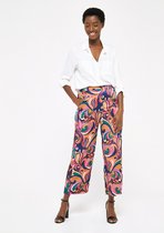 LOLALIZA Losse broek met kleurrijke print - Groen - Maat 38