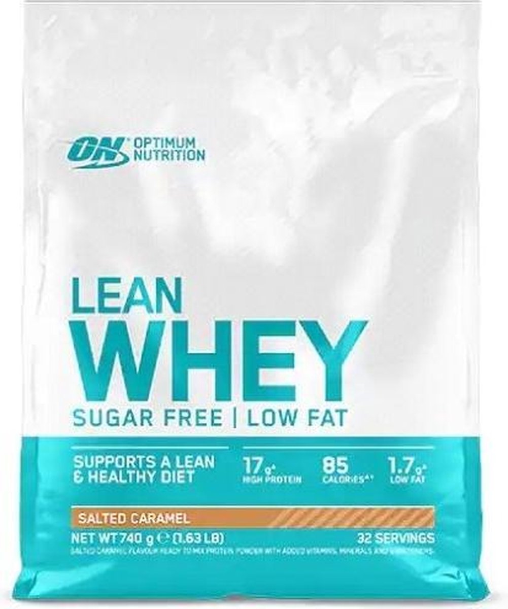 Optimum Nutrition Lean Whey - Proteine Poeder - Salted Caramel - Low Fat en Suikervrij - Eiwitshake - 740 Gram (32 shakes)