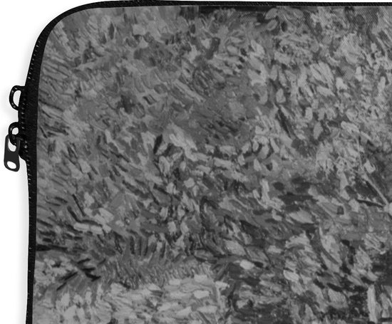 Housse ordinateur 17 pouces 41x32 cm - Vincent van Gogh - Housse Macbook & Laptop Lilas en noir et blanc - Peinture de Vincent van Gogh - Housse ordinateur portable avec photo