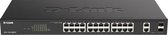 Schakelaar D-Link DGS-1100-26MPV2 26xGbEPoE+ 2xSFP