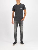 Purewhite -  Heren Regular Fit    T-shirt  - Grijs - Maat XS