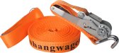 Premium spanband oranje 800x5 cm 2-delig (5000 kg) - Aanhangwagendirect.nl bedrukking