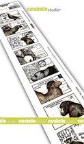 Carabelle Studio - Edge Cling stamp 8 lebels Small animal postcard