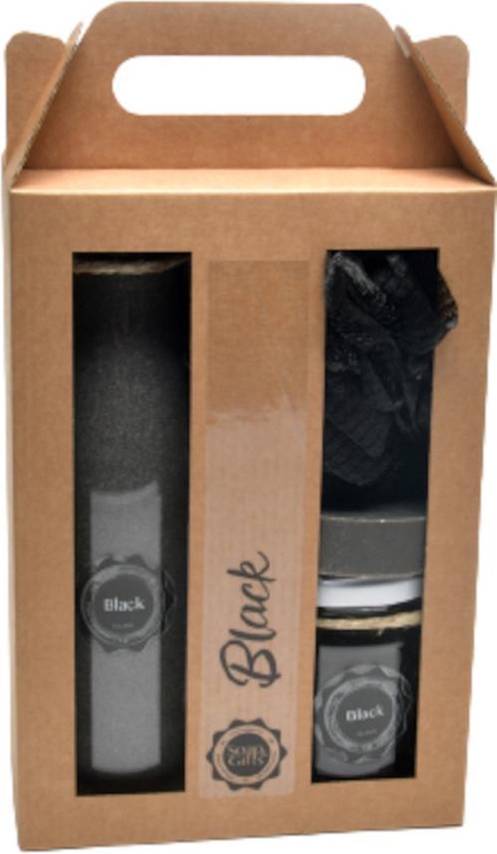Soap & Gifts Giftset Black 800/175 Gram Zwart 4-delig