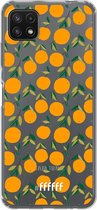 6F hoesje - geschikt voor Samsung Galaxy A22 5G -  Transparant TPU Case - Oranges #ffffff