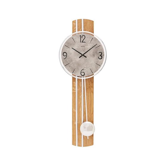 AMS houten wandklok met quartz-slinger uurwerk | bol.com