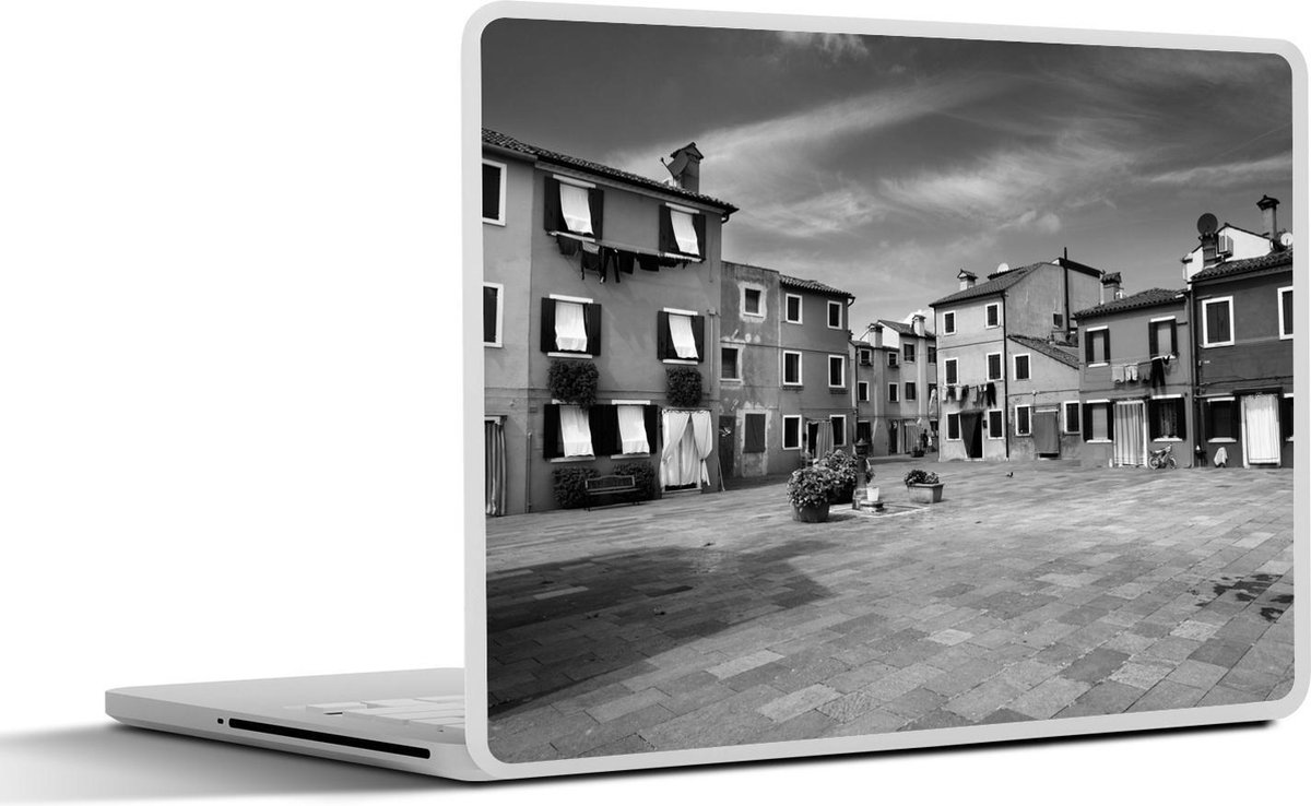 Afbeelding van product SleevesAndCases  Laptop sticker - 10.1 inch - Italië - Plein - Zwart - Wit
