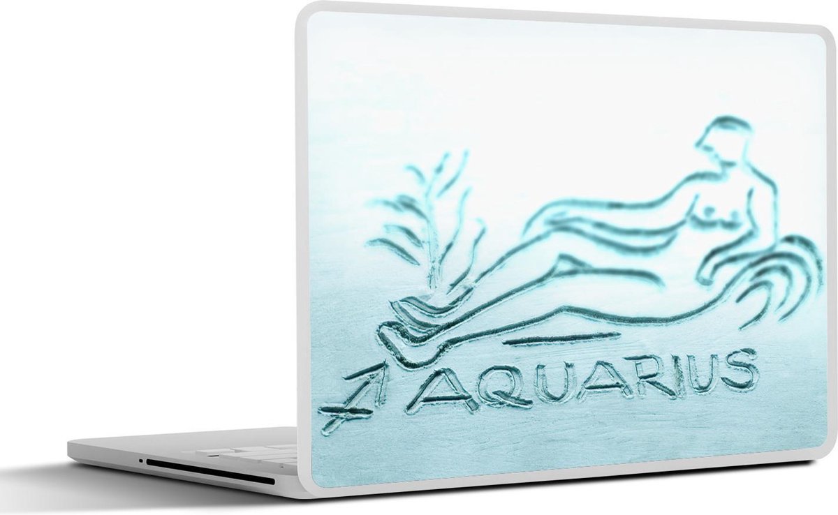 Afbeelding van product SleevesAndCases  Laptop sticker - 13.3 inch - Een close-up tekening van het sterrenbeeld Waterman