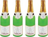 4x stuks opblaasbare champagne flessen 73 cm