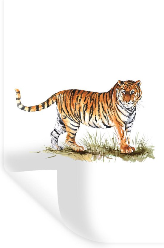 Starende tijger woonkamer muursticker