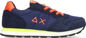 Sun68 Boys Tom Fluo Nylon Lage sneakers - Jongens - Blauw - Maat 39