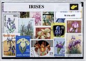 Irissen – Luxe postzegel pakket (A6 formaat) : collectie van verschillende postzegels van irissen – kan als ansichtkaart in een A6 envelop - authentiek cadeau - kado - geschenk - kaart - lissen - gogh - egypte - lis - bloem - bloemen - blauw - paars