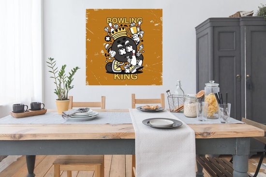Affiche Vintage - Bowling - King - 100x100 cm XXL