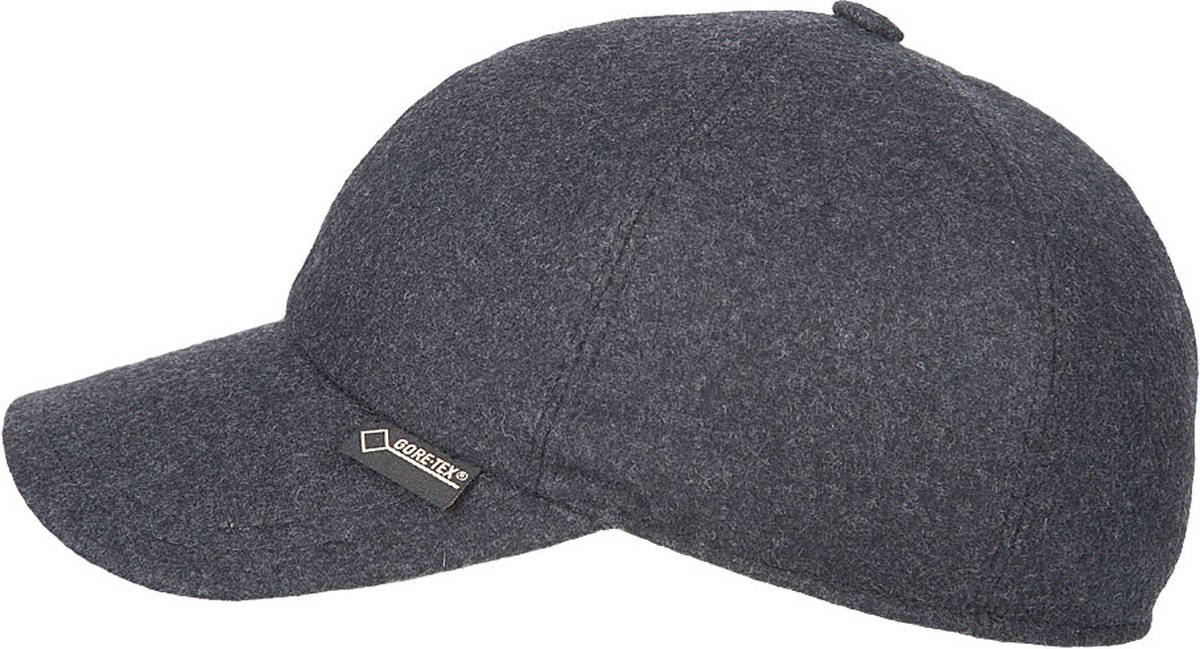 Hatland - Baseball cap voor volwassenen - Ruston Gore-Tex - Antraciet - maat S (55CM)