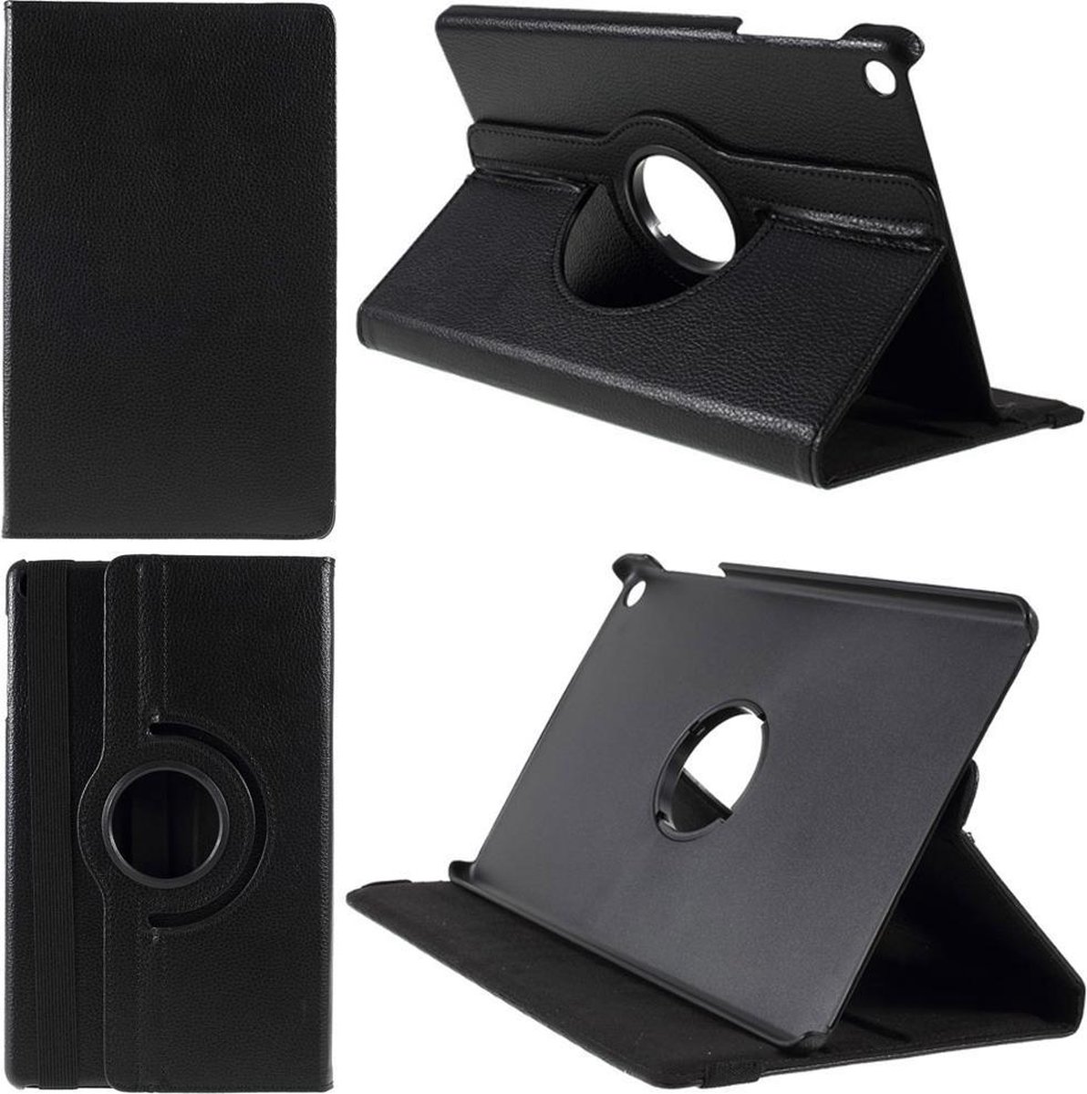 Samsung Galaxy Tab A 10.1 (2019) Hoes Book Case Zwart (draaibaar)