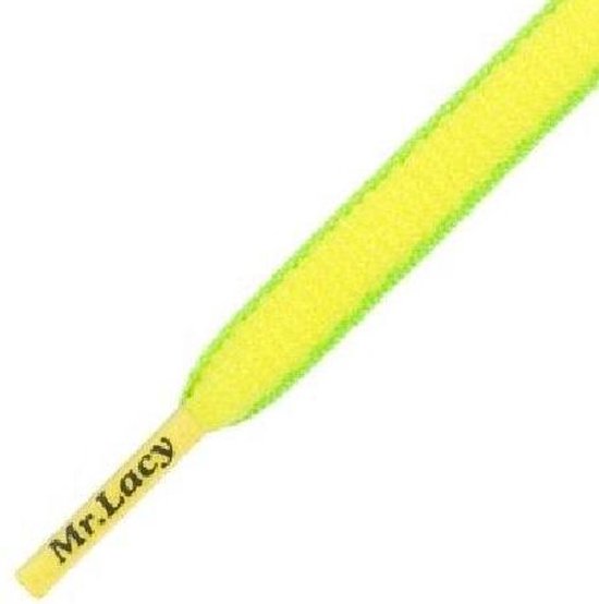 Ovale sneaker veters in modieuze Neon kleur - schoenveters MrLacy Neon Geel - Neon Groen