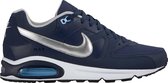 Nike Air Max Command Leather Sneakers Heren - Obsidian/Metallic Silver-Bluec