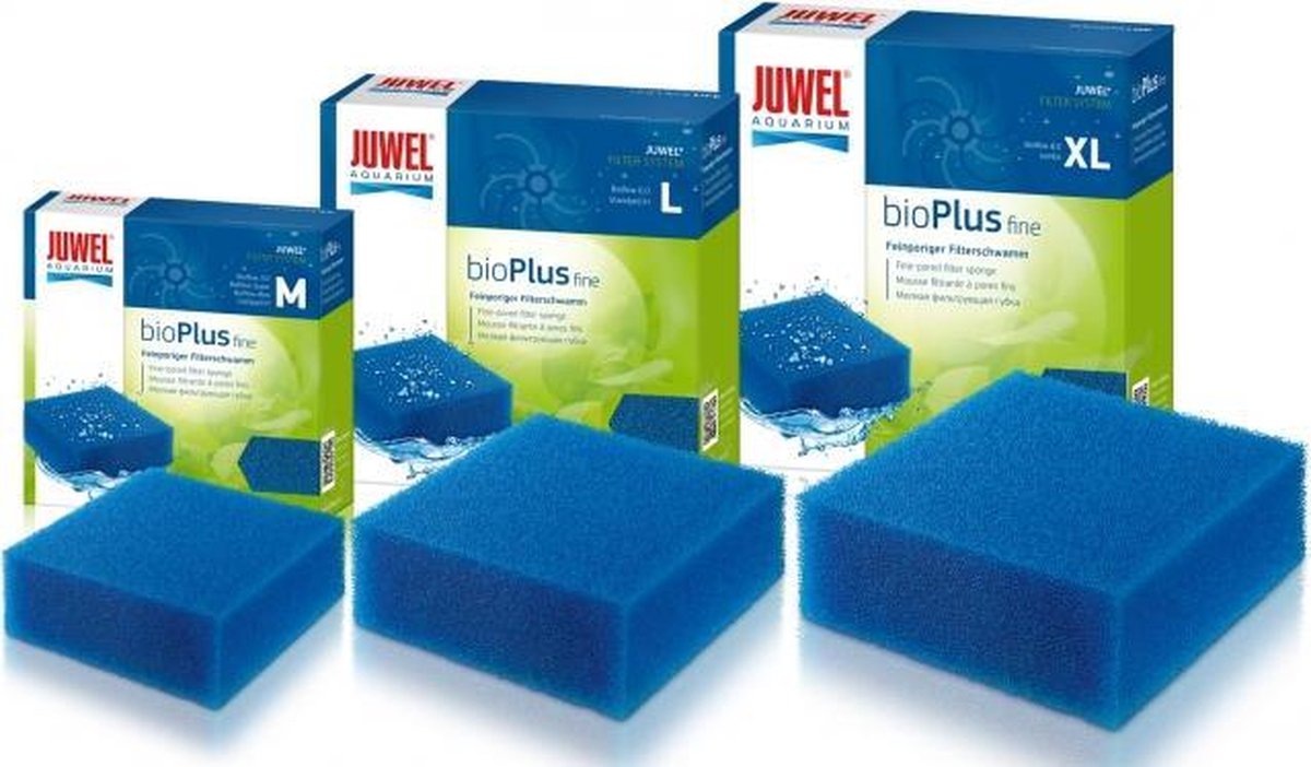 Juwel Bioplus Filterspons Fijn L  12.5x12.5x5 cm per 3 stuks