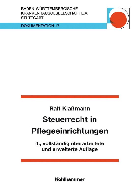Steuerrecht in Pflegeeinrichtungen - cover