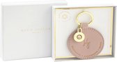 Birthstone keyring - juli - Blush pink - 6,5x6,5cm