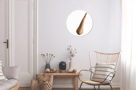 Panais avec la fermeture sur fond blanc Cercle mural aluminium ⌀ 30 cm - impression photo sur cercle mural / cercle vivant / cercle de jardin (décoration murale)